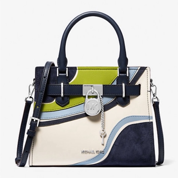Michael Kors Hamilton Small Patchwork Satchel Crossbody - Picture 1 of 4